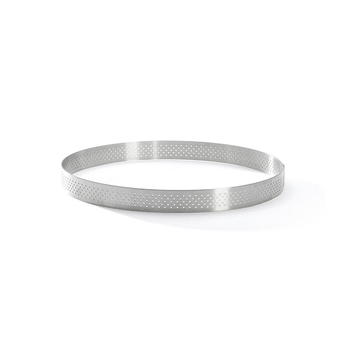 DE BUYER Stainless Steel Perforated Round Tart Ring, 8" - Canadian Distribution - Ships Free Within Canada on Orders Above CAD $199