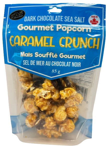Dark Chocolate Sea Salt Gift Bag - 85g x 20 - Old Fashioned Kettle Cooked Traditional Popcorn - Made In Canada - Canadian Distribution