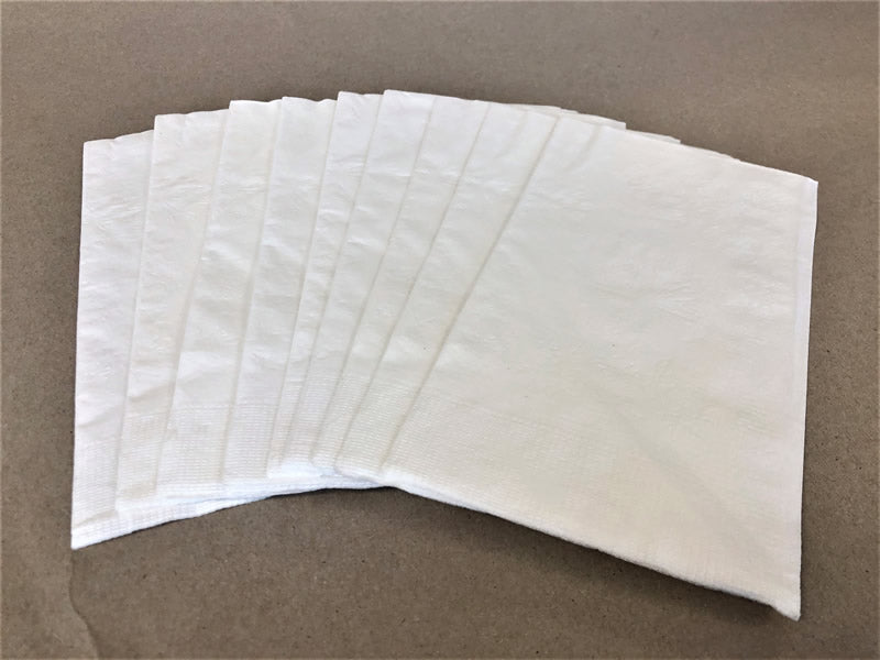 2 Ply White Dinner Sugarcane Napkin 20pk/150per 3000cs