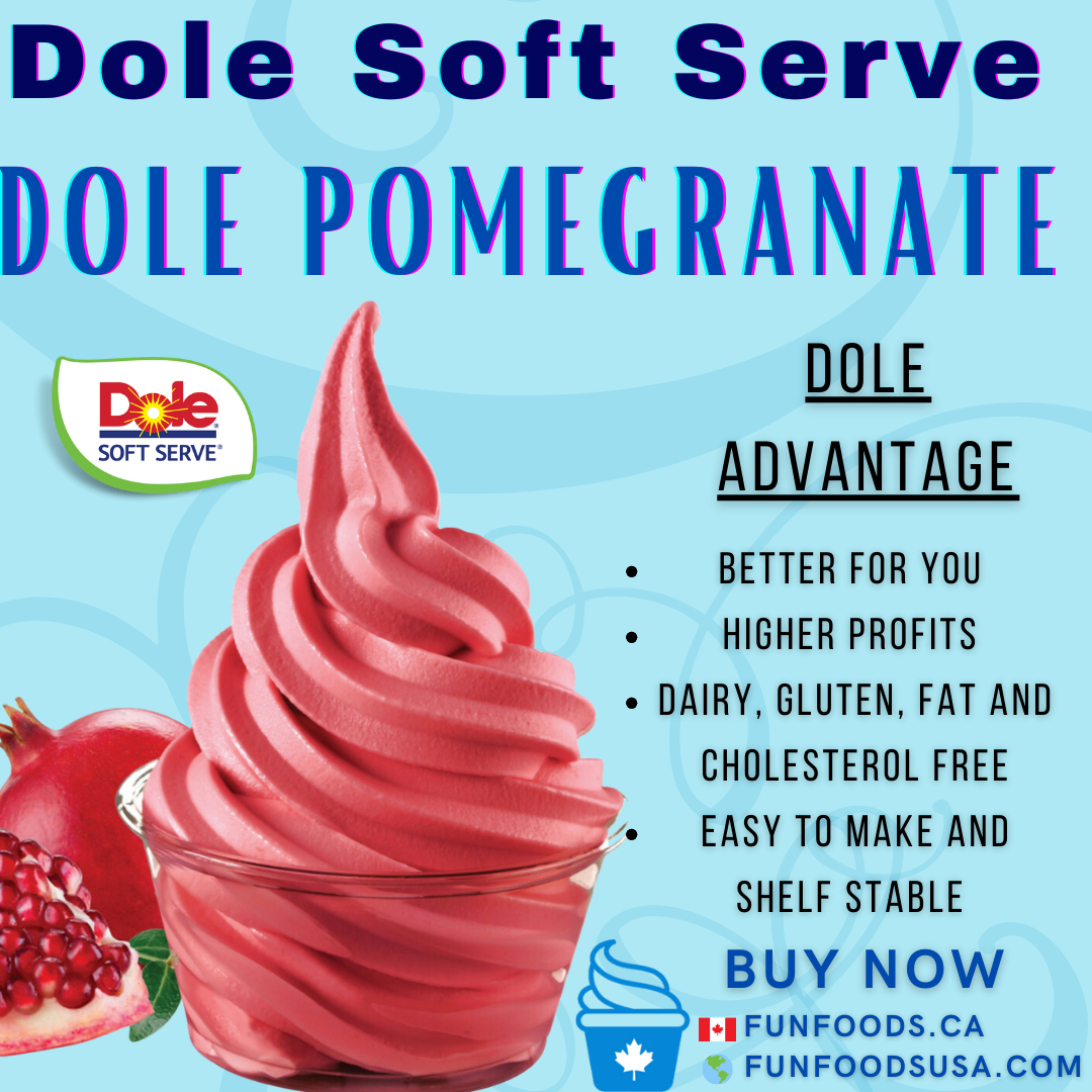 Dole Pomegranate Soft Serve Mix - 4.4 Lbs. Bag - Case (4 X 4.4lb Bags)