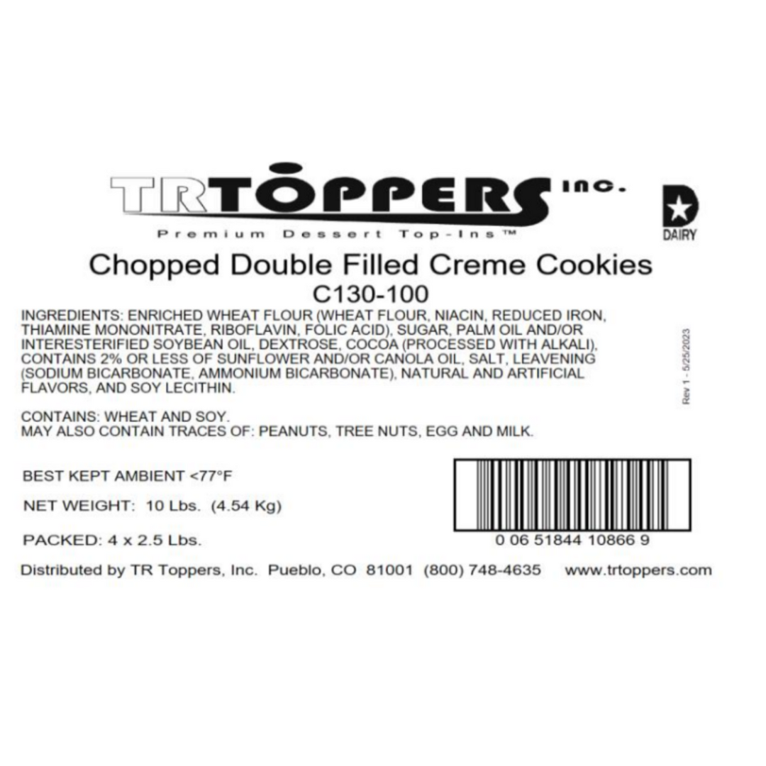 T R Toppers Chopped Double Filled Creme Cookies Candy Toppings 