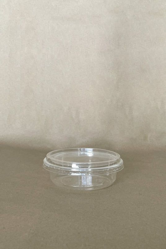 8-32 oz. PLA Round Deli Container Lid 500cs BPI - Disposable Take Away Food Packaging - Canadian Distribution