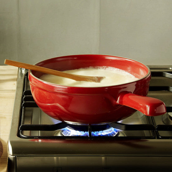 EMILE HENRY Cheese Fondue Set - Charcoal/Burdgundy