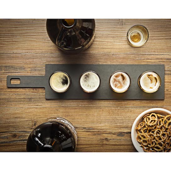EPICUREAN Flight Server with 4 Glasses, 17.25" x 4" (44 x 10 cm) (Clearance) - Canadian Distribution - Ships Free Within Canada on Orders Above CAD $199