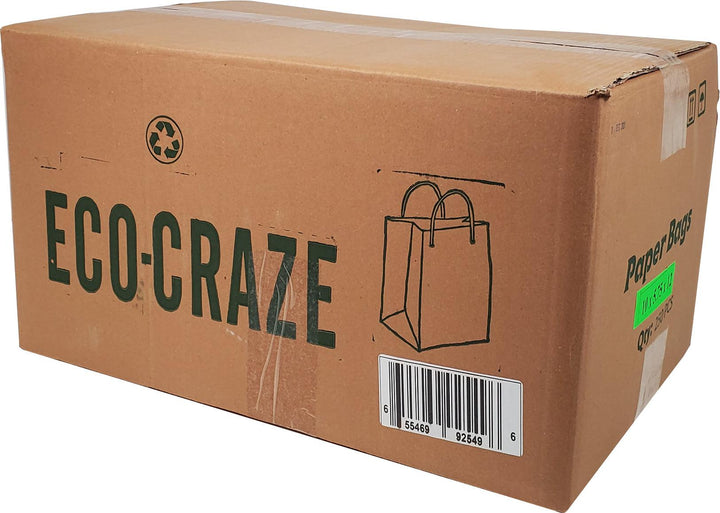 Eco-Craze - 8x5x11 Kraft Paper Bag - Twisted Handle - 250 count