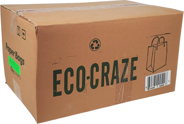 Eco-Craze - 8x5x11 Kraft Paper Bag - Twisted Handle - 250 count