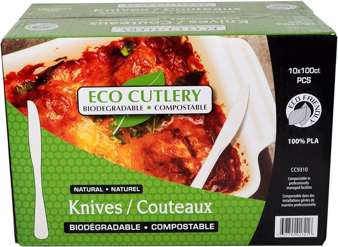 CLR - Eco Cutlery - Knives 100% PLA - ComposTable