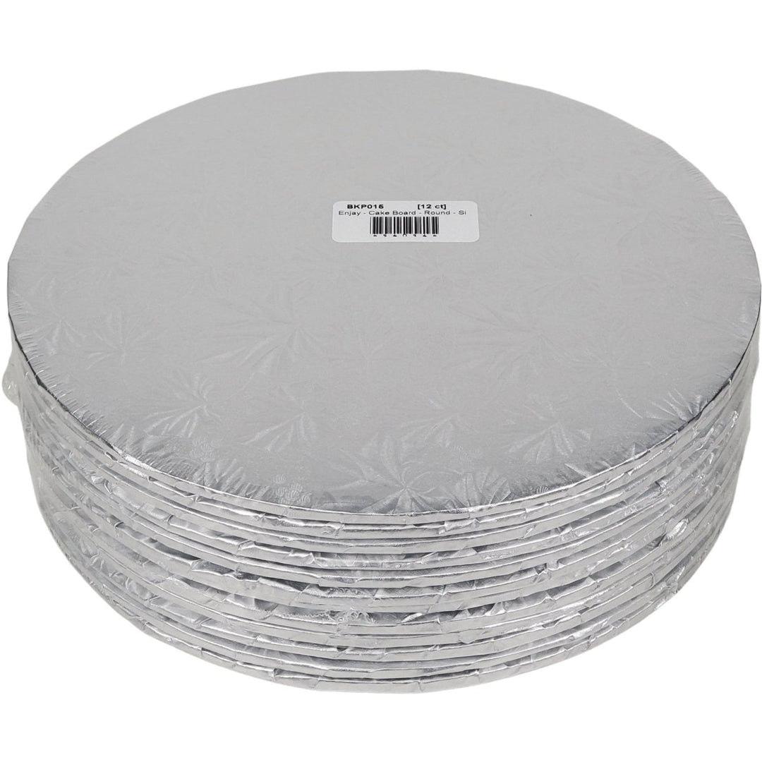 Decora - Plateau à gâteau - Rond - Argenté - 10x1/4