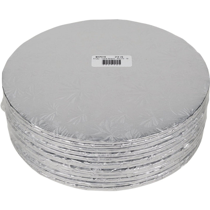 Decora - Plateau à gâteau - Rond - Argenté - 10x1/4