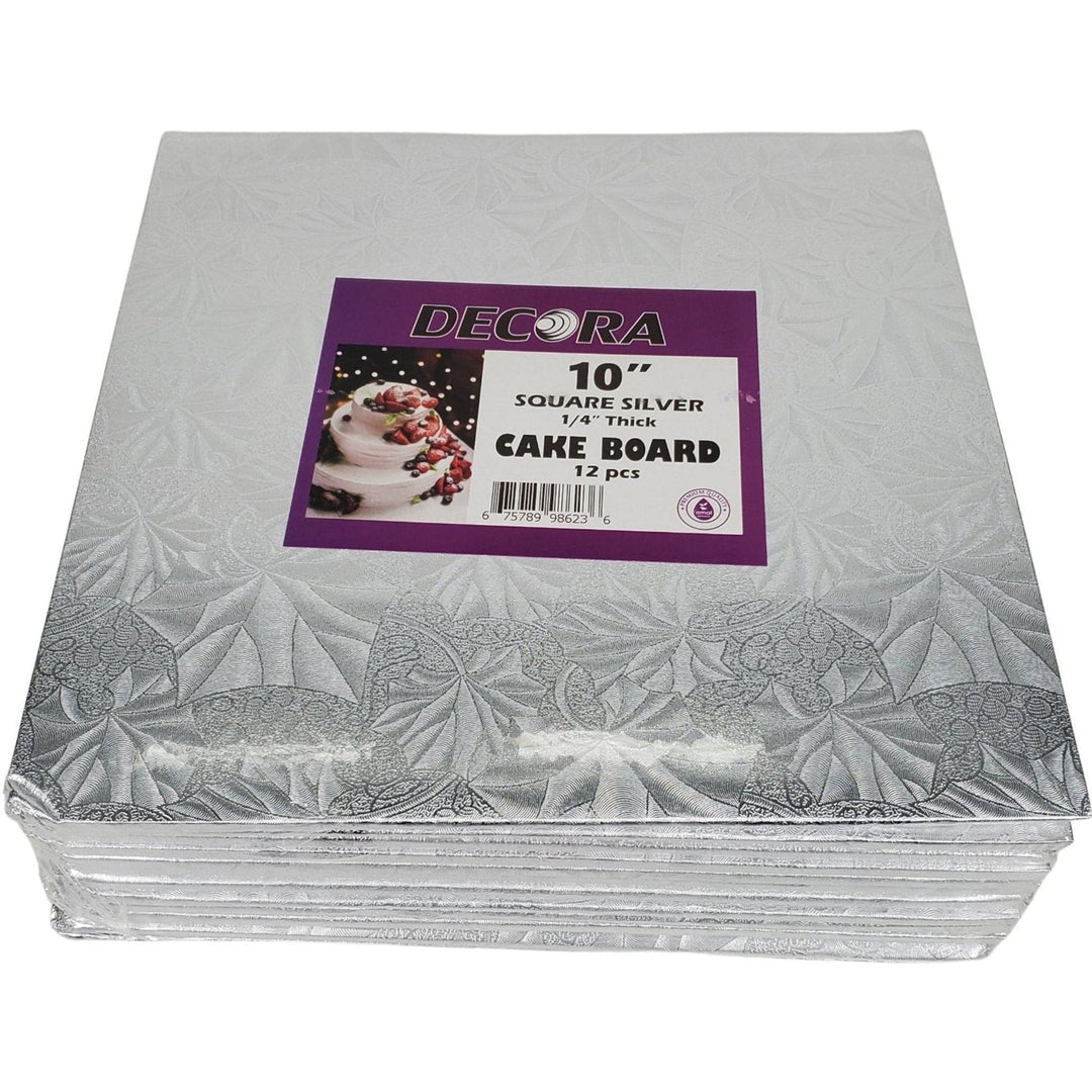 Decora - Plateau à gâteau - Carré - 10x10x1/4