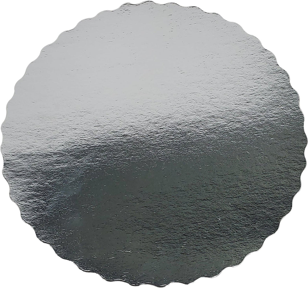 Enjay - Scallop Sheets - 12" - Round - Silver - 0.45 thick