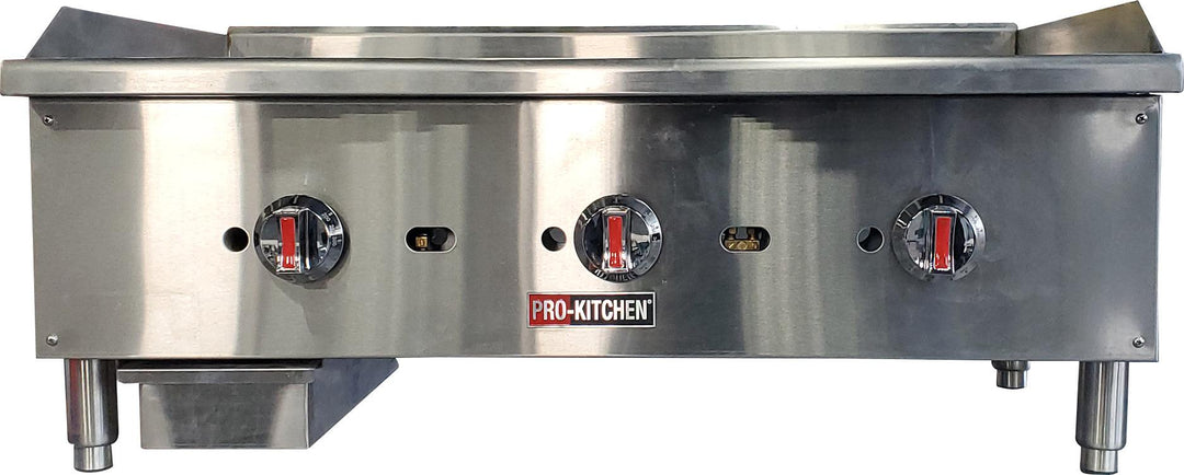 Pro-Kitchen - Thermostat Griddle 3 Burners SS 90000 BTU 36"x26"x16" - EGG36ST