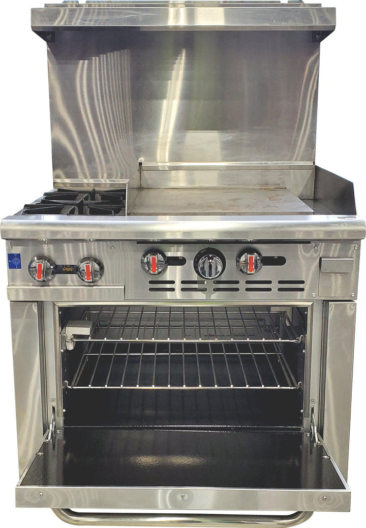 36" Gas Range - 2 Burners w/Oven & 24" Griddle - RGR36-G24