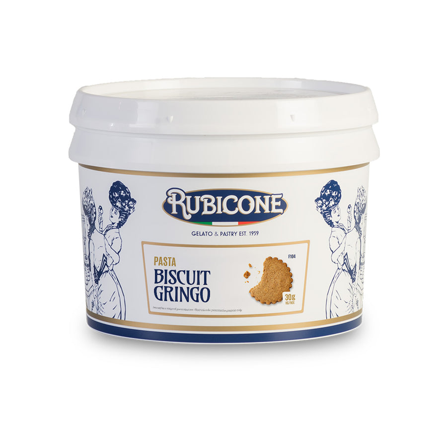 Rubicone paste biscuit gringo shortbread 3 KG container on a white background