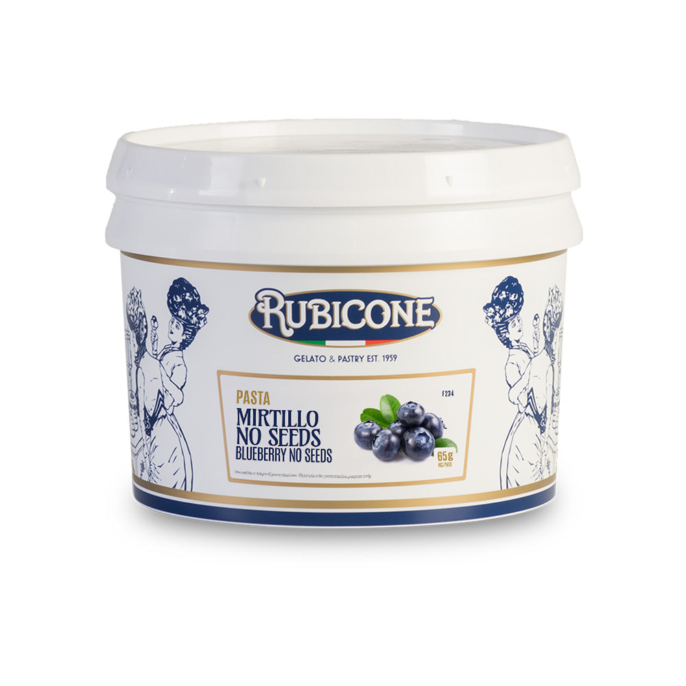 Rubicone Blueberry Paste (No Seeds) - Gelato Pastes - 3 KG Bucket on a white background