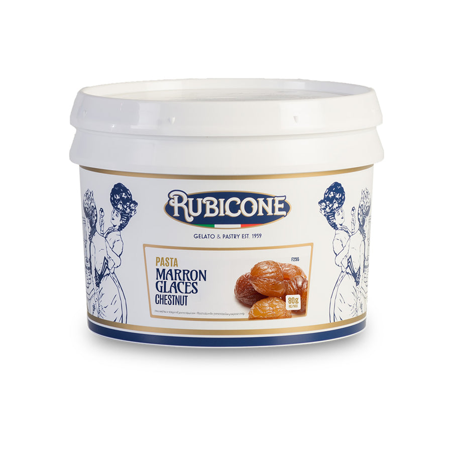 3 KG bucket of Rubicone Chestnut Classic Gelato Paste on a white background - Canadian distribution of Rubicone
