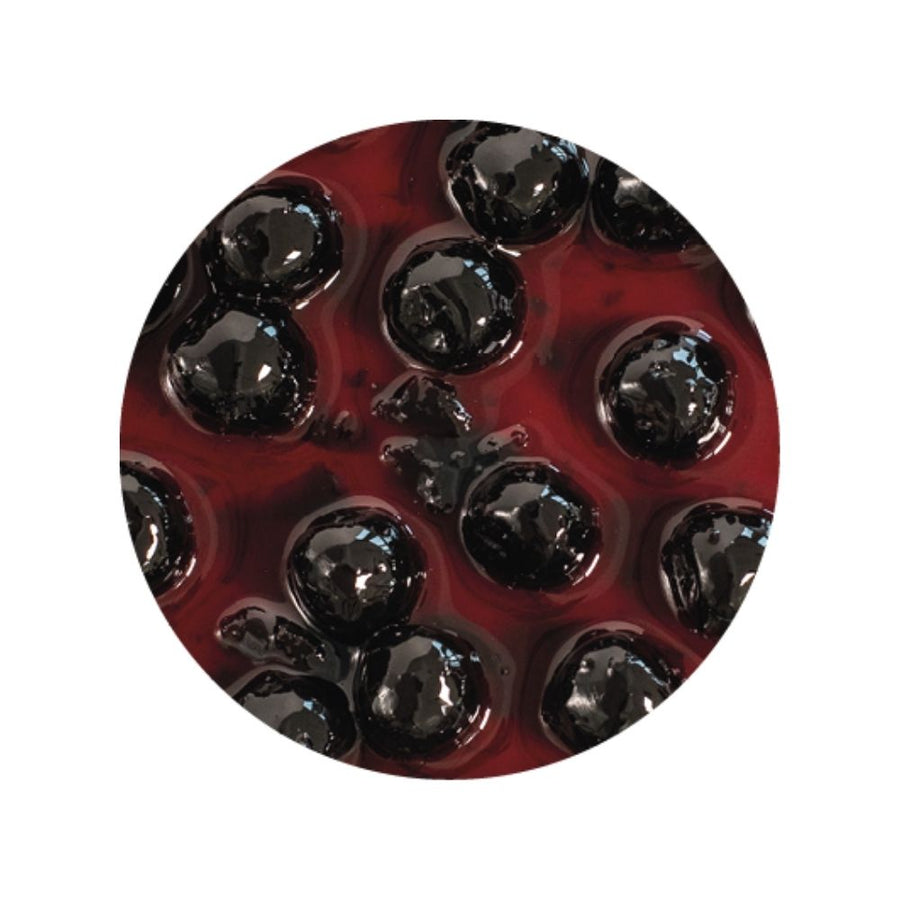 Texture image of Whole Cherries in Sour Cherry Sauce, Sundae dessert topping and gelato variegate by Rubicone