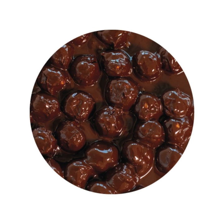 Choco puffs (profitterols) sundae dessert topping texture image