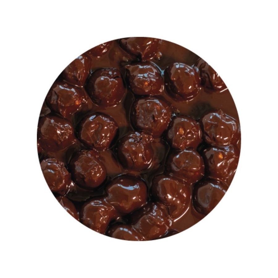 Choco puffs (profitterols) sundae dessert topping texture image
