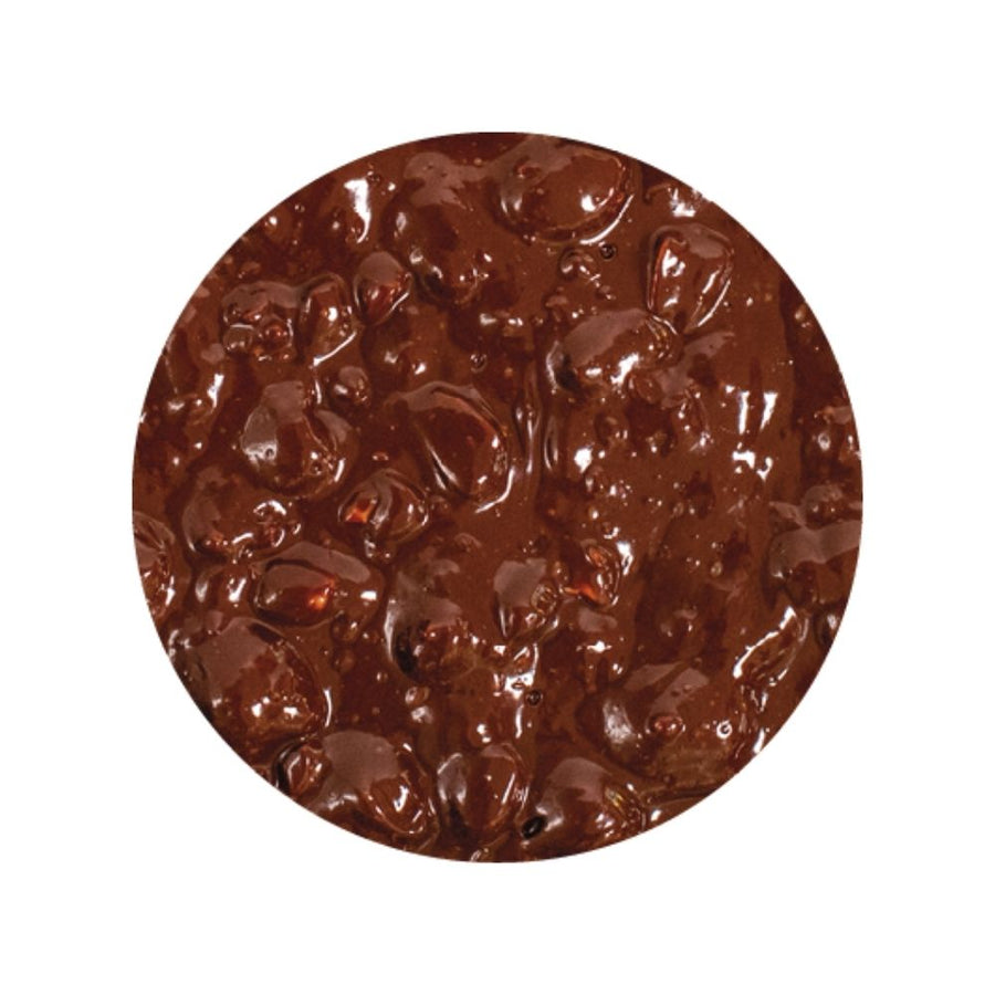 Texture image of choco peanuts sundae dessert topping on a white background
