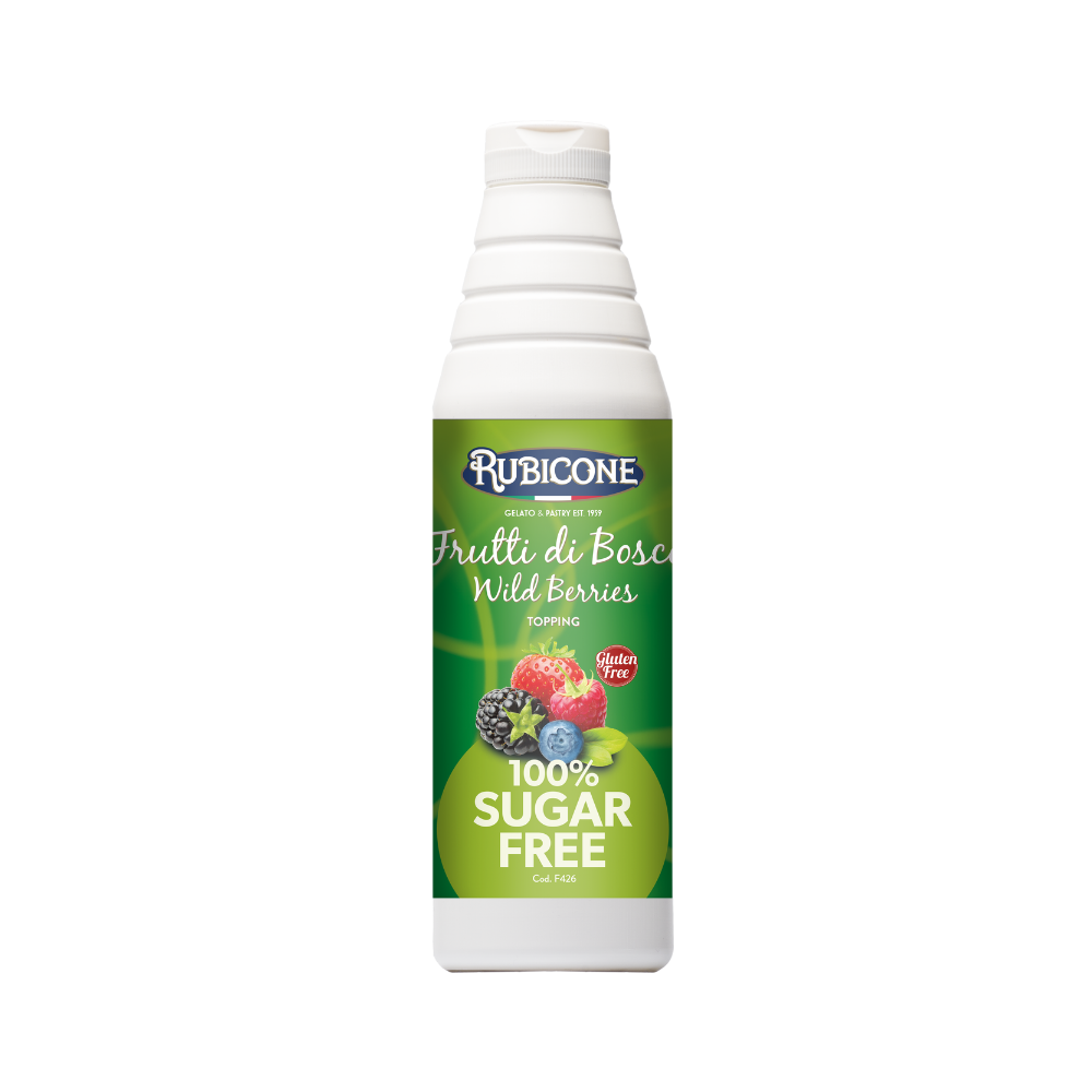 Wild Berries (Mixed Berry) Topping - 1 KG Squeeze Bottle - Rubicone Canada - Canadian Distributor