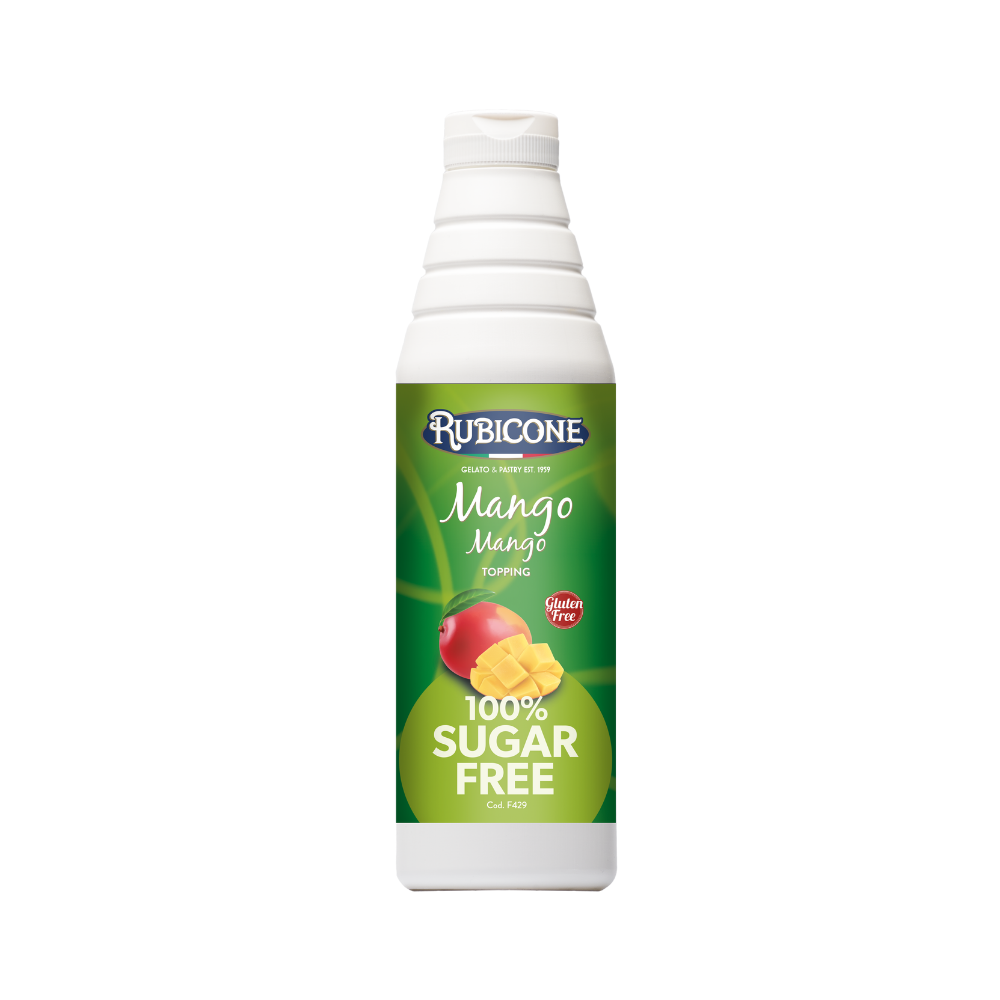 Sugarfree Mango Topping - 1 KG Squeeze Bottle - Rubicone Canada - Canadian distribution