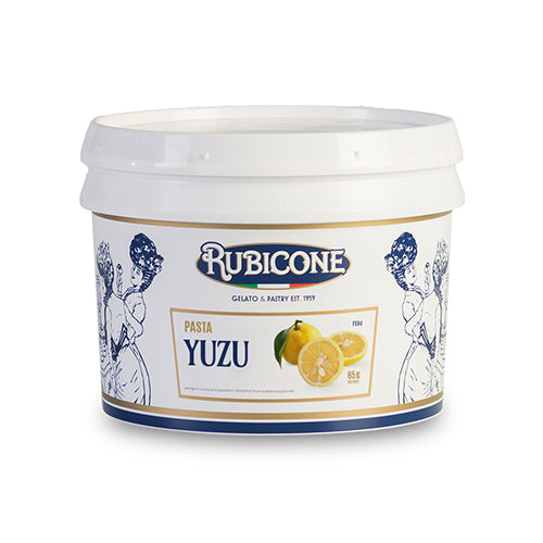 3 KG of Rubicone Yuzu fruit gelato paste on a white background