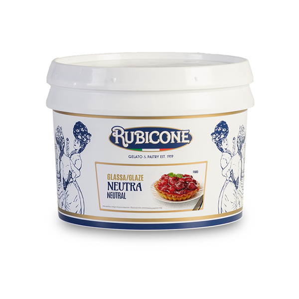 Neutral Mirror Glaze 3 KG Bucket on a white background - Rubicone Canada