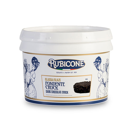 3 KG Bucket of Rubicone Dark Chocolate Crock Glaze on a white background