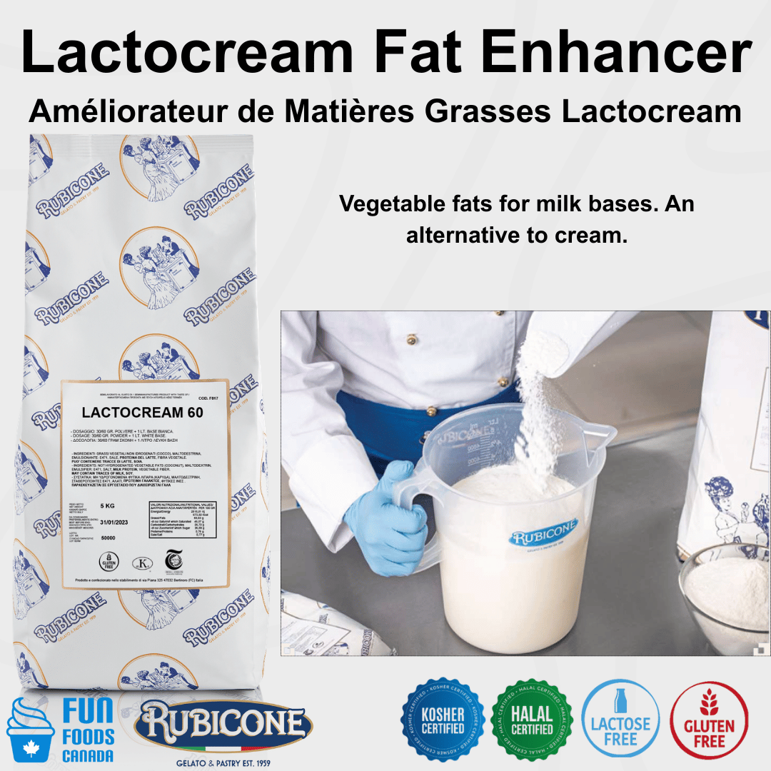 Lactocream - Gelato Stabilizers & Improvers - 5 KG bag - Rubicone Canada - Ships Free Within Canada on Orders Above CAD $199