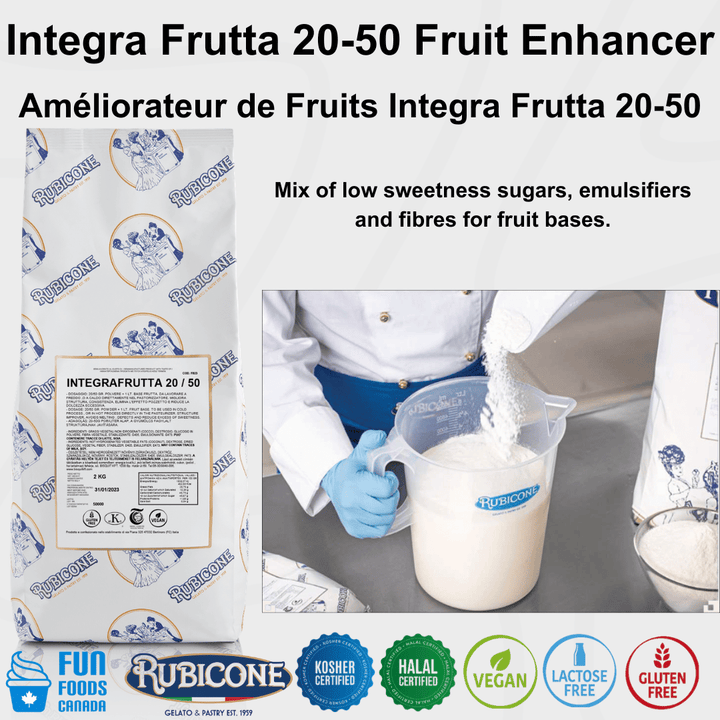 Préparation pour crème glacée molle et gelato au chocolat riche en protéines - HI-PRO Chocolat - Caisse de 8 sacs de 1,55 kg - Rubicone Canada