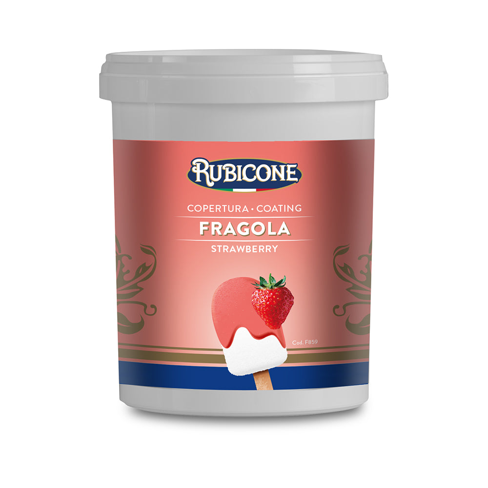 Strawberry Cool Cone Dip Coating - 1.5 KG Bucket - Rubicone Canada - Canadian Distributor