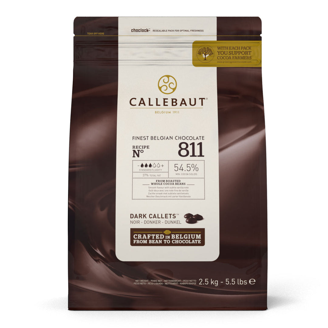 Callebaut Dark Chocolate 811NV - 2.5kg Pack of Callets