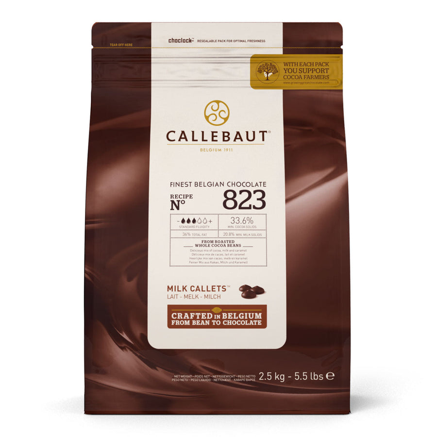 Callebaut Milk Chocolate 823NV - 2.5kg pack of Callets