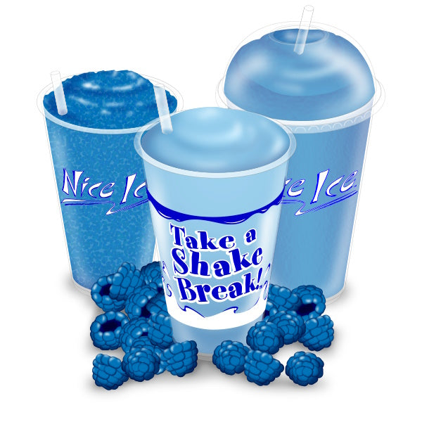 BLUE RASPBERRY - Shake and Slush Beverage Mix by Flavor Burst Canada - 1 Gallon (3.8 Liters)
