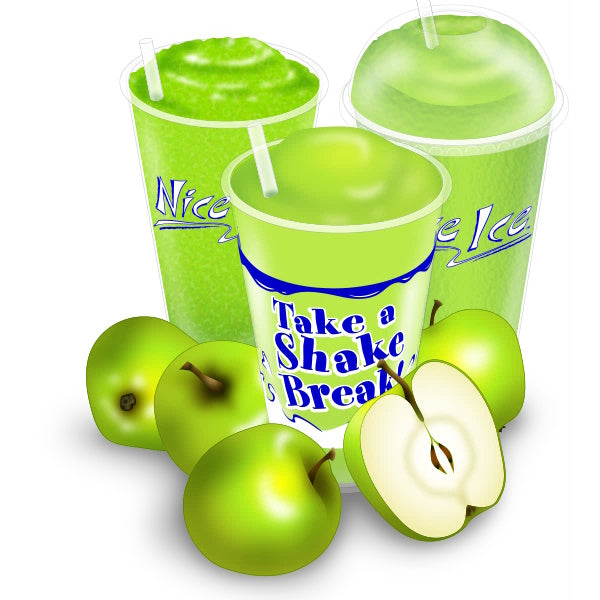 GREEN APPLE - Shake and Slush Beverage Mix by Flavor Burst Canada - 1 Gallon (3.8 Liters)