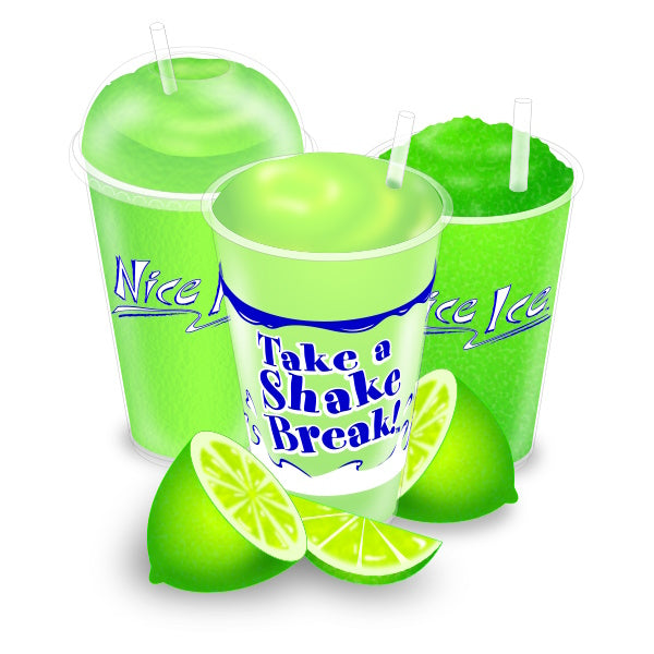 LIME - Shake and Slush Beverage Mix by Flavor Burst Canada - 1 Gallon (3.8 Liters)