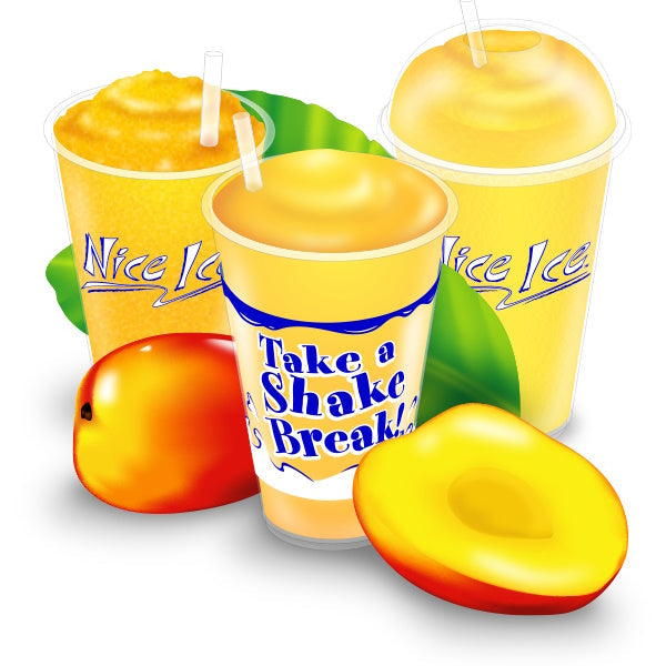 MANGO - Shake and Slush Beverage Mix by Flavor Burst Canada - 1 Gallon (3.8 Liters)