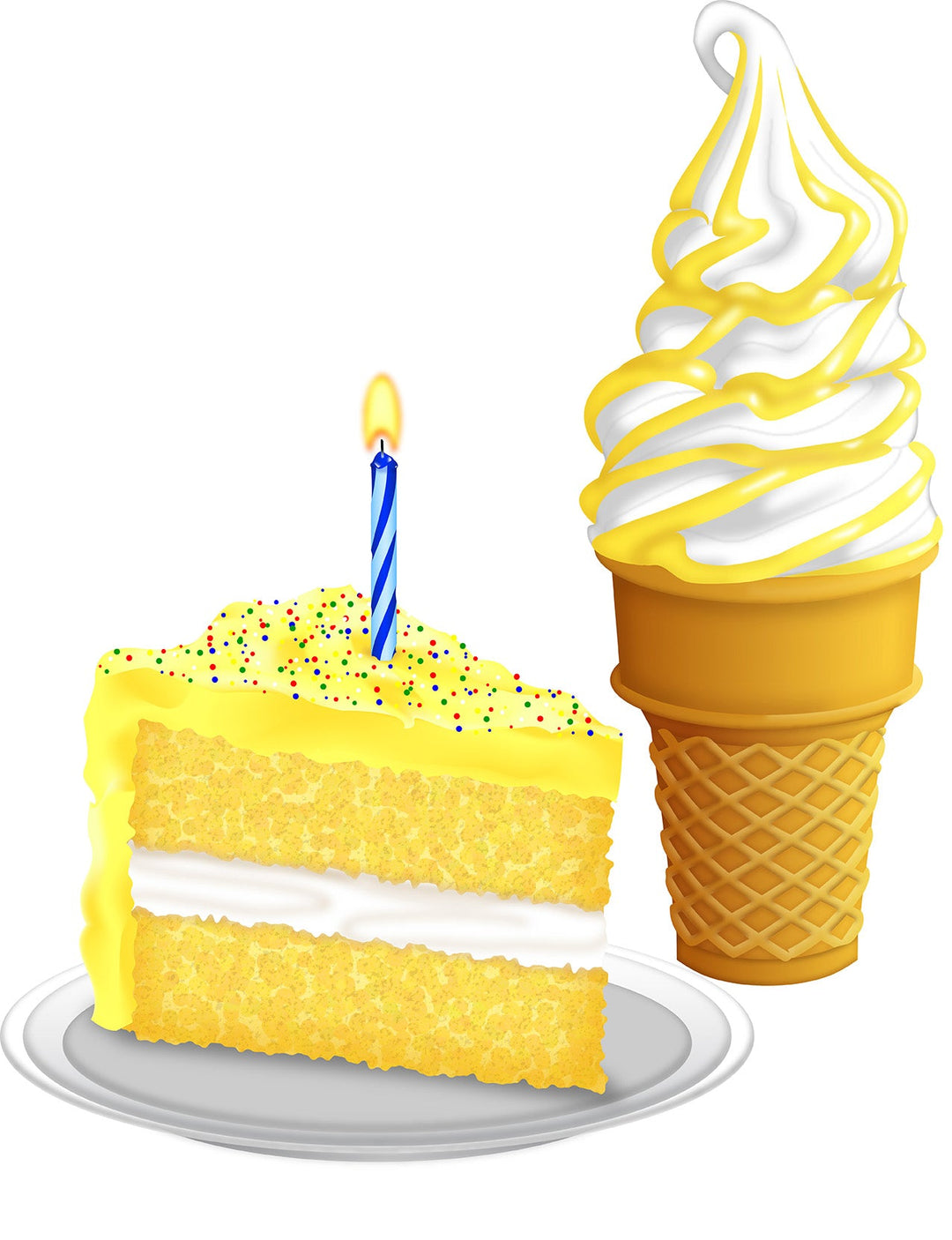 BIRTHDAY CAKE FLAVOR - Original “Stripe” Syrup For Soft Serve by Flavor Burst Canada - 1 Gallon (3.8 liters)