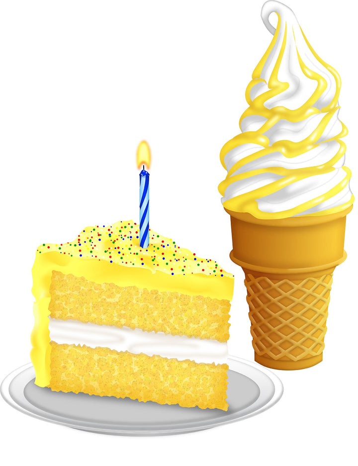 BIRTHDAY CAKE FLAVOR - Original “Stripe” Syrup For Soft Serve by Flavor Burst Canada - 1 Gallon (3.8 liters)