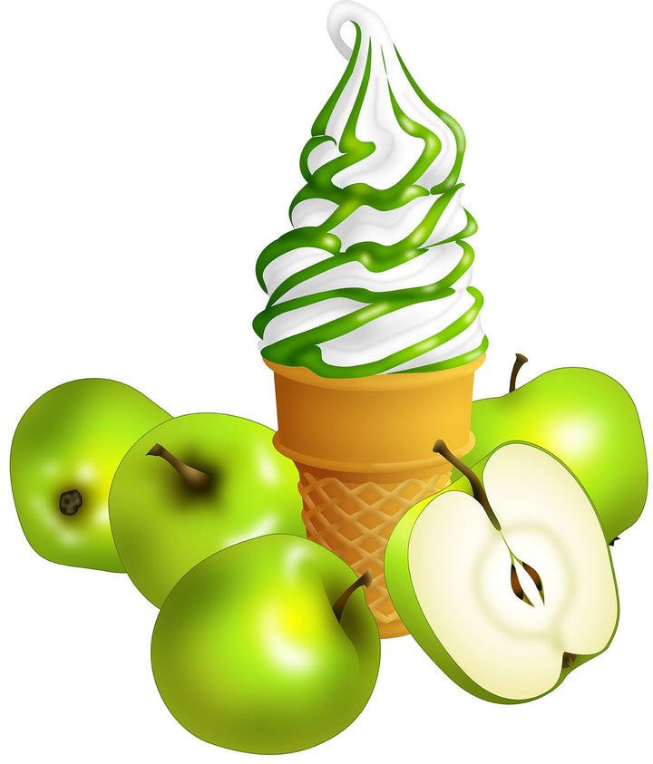 GREEN APPLE FLAVOR - Original “Stripe” Syrup For Soft Serve by Flavor Burst Canada - 1 Gallon (3.8 liters)