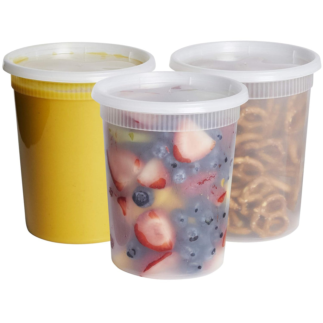 Food Storage Deli Containers with Airtight Lids - Select Size 32oz