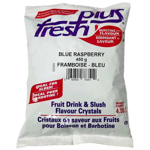 Fresh Plus Blue Raspberry Drink Crystals - Drink and Slush Mix - Lynch ...