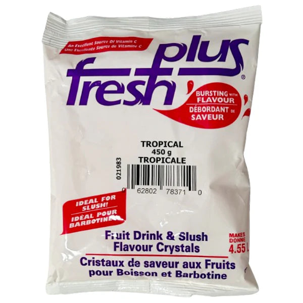 Fresh Plus Tropical Drink Crystals - Drink and Slush Mix - Lynch - Case ( 12 x 450 grams)