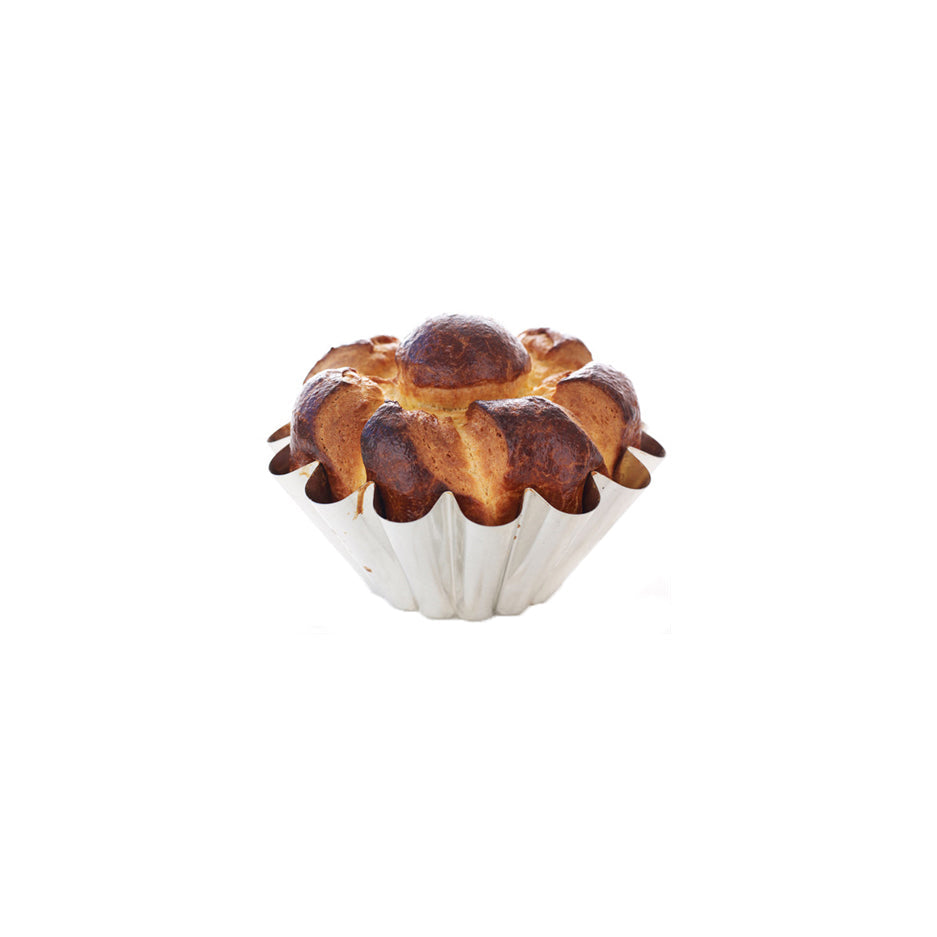 GOBEL Small Brioche Mould with Fluted Edge, 3.2" x 1" - Pack of 12