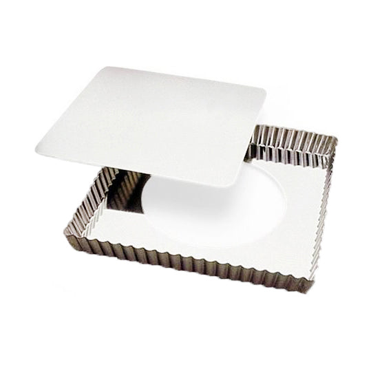 GOBEL Fluted Square Tart / Quiche Mould with Removable Bottom, 23 cm - Canadian Distribution - Ships Free Within Canada on Orders Above CAD $199