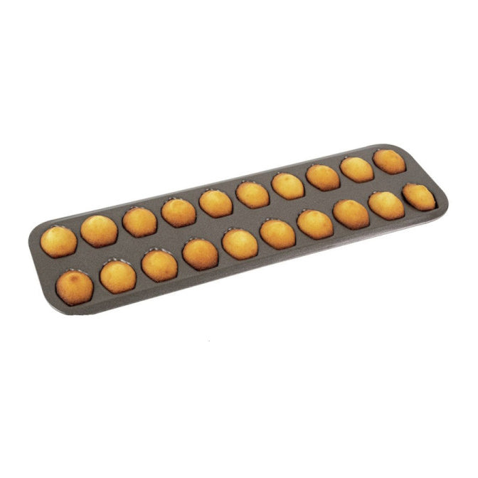 GOBEL Non-Stick Mini Madeleine Mould, 20 Cavities, 395 x 125 mm - Canadian Distribution - Ships Free Within Canada on Orders Above CAD $199