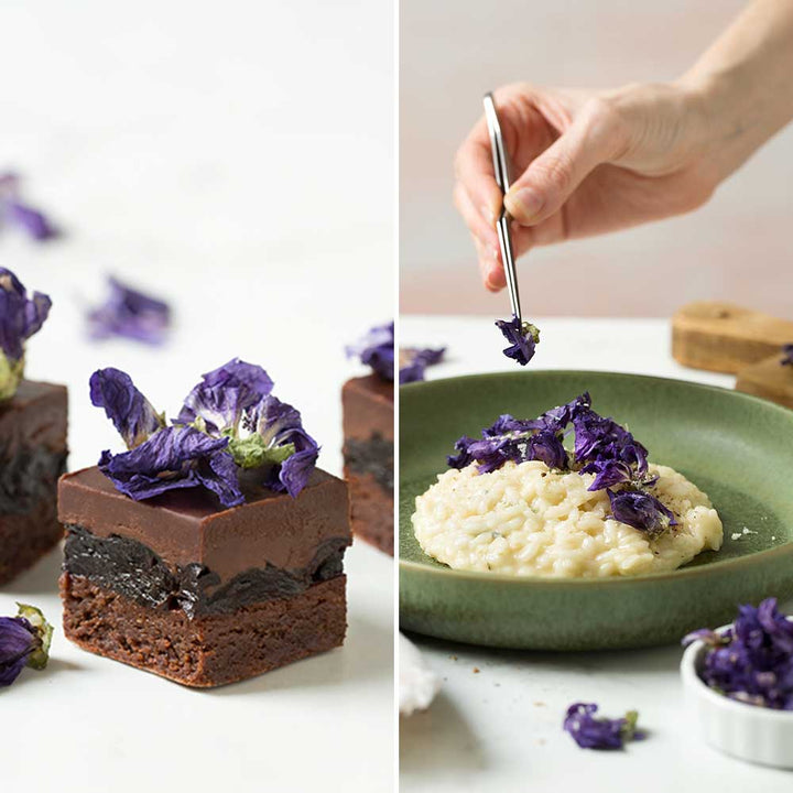 Dried Purple Mauve Edible Flowers, 1g - Canadian Distribution - Ships Free Within Canada on Orders Above CAD $199