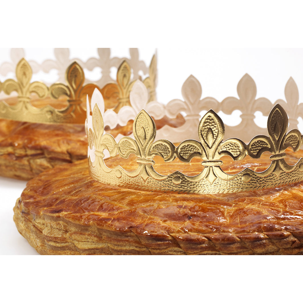 Gold Galette des Rois Paper Crown – 16 cm Epiphany "King Cake" Decoration - Canadian Distribution - Ships Free Within Canada on Orders Above CAD $199