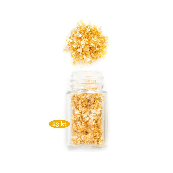 Edible Gold Crumbs – 23K Genuine, 125mg - Canadian Distribution - Ships Free Within Canada on Orders Above CAD $199